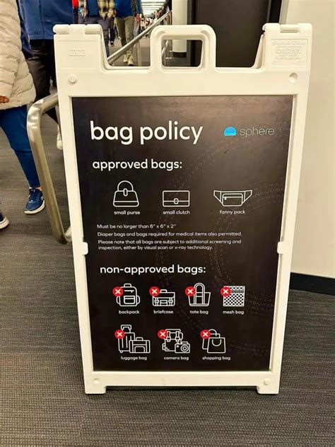 bag policy at sphere las vegas